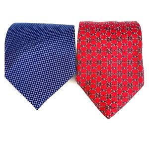Two Silk Ties Henry Jacobson/ Lands End